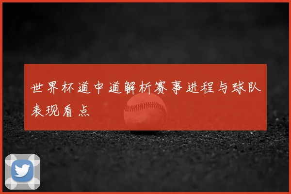 世界杯道中道解析赛事进程与球队表现看点