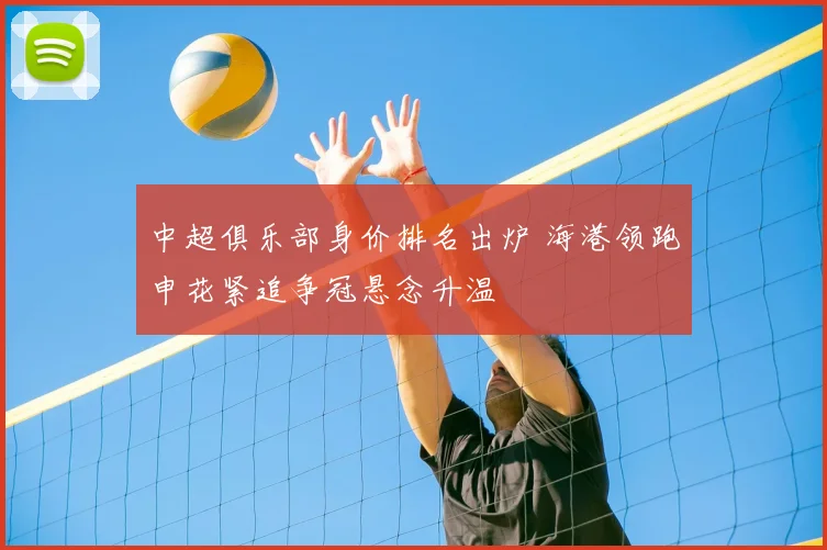 中超俱乐部身价排名出炉 海港领跑申花紧追争冠悬念升温